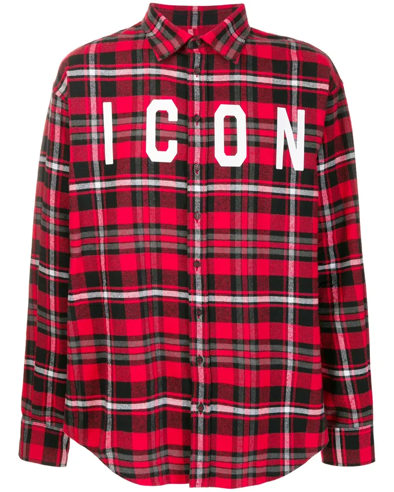 Dsquared2 Kariertes 'Icon' Hemd - Rot Rot