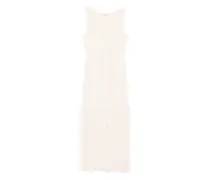 Gestricktes Midikleid mit Nieten - Nude