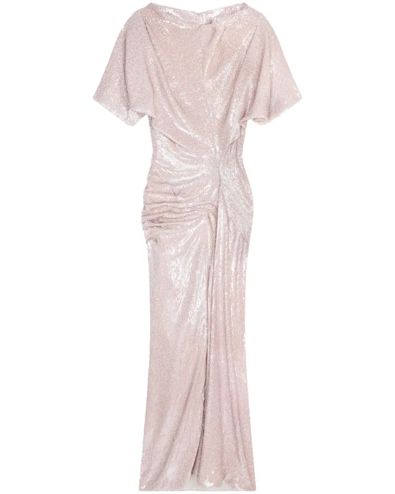 Dries van Noten Maxikleid mit Pailletten - Rosa Rosa