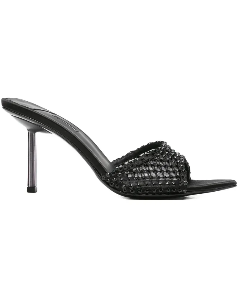Le Silla Sandalen mit Kristallen 80mm - Schwarz Schwarz