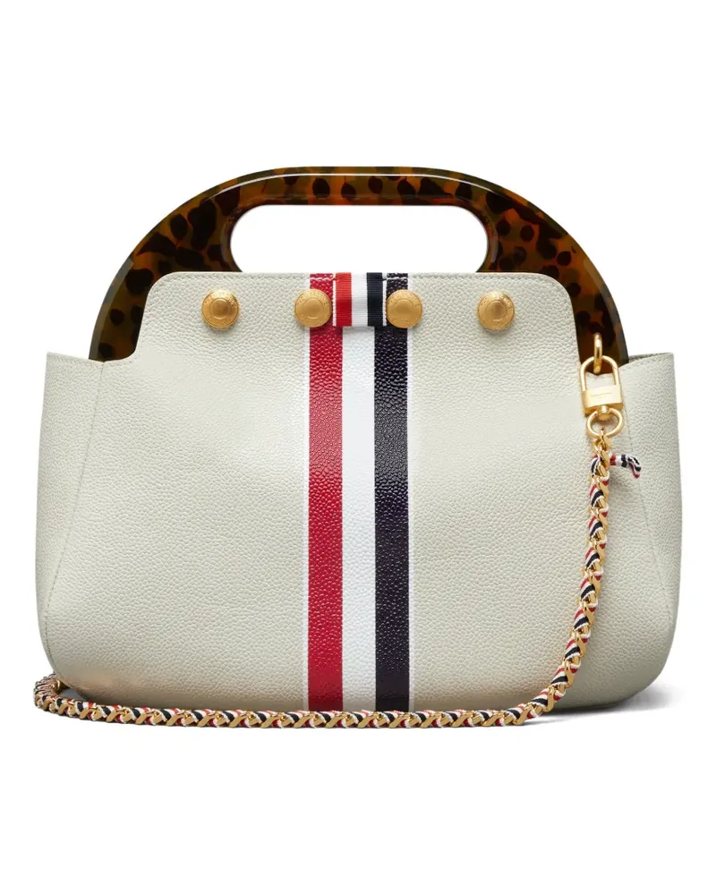 Thom Browne Schultertasche mit Streifendetail - Nude Nude