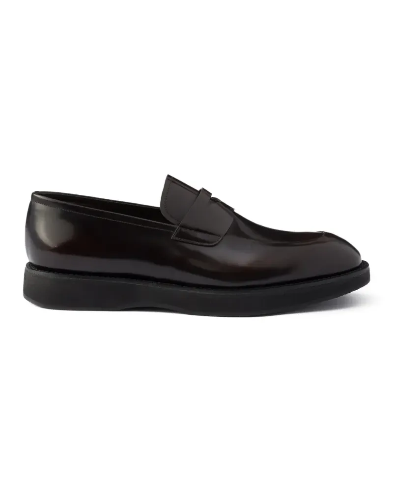 Prada Loafer aus gebürstetem Leder - Braun Braun