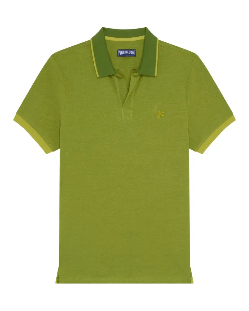 Vilebrequin embroidered turtle pique polo shirt - Grün Grün