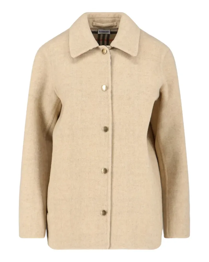 Burberry Geknöpfte Jacke aus Wolle - Nude Nude