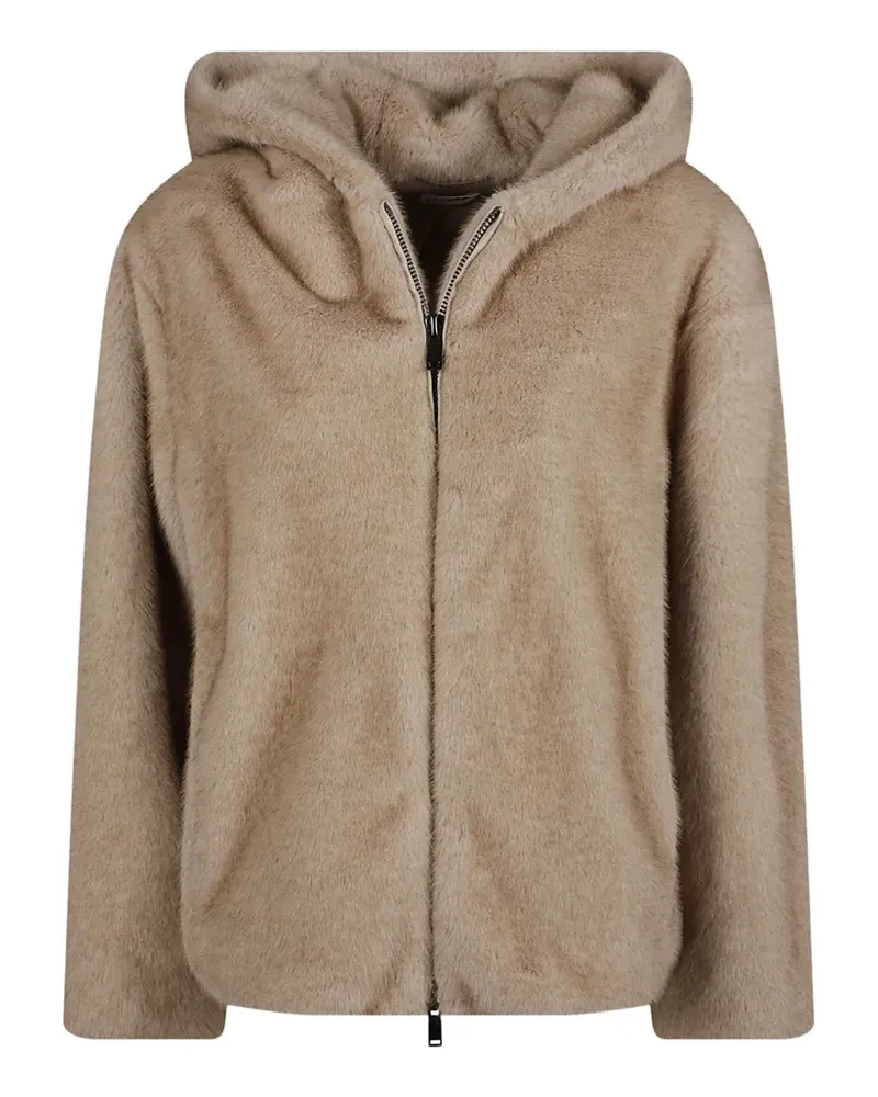 P.A.R.O.S.H. P.A.R.O H. Kapuzenjacke aus Faux Fur - Nude Nude