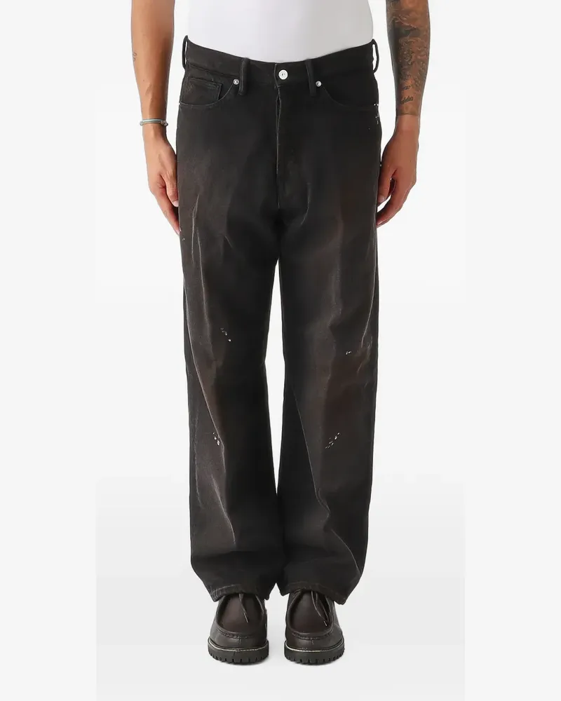 nine:inthe:morning Icaro paint-splatter distressed jeans - Schwarz Schwarz