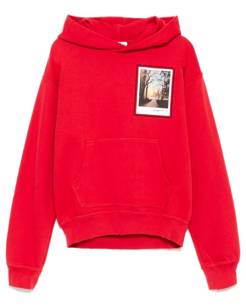 Helmut Lang Hoodie mit Tasche - Rot Rot