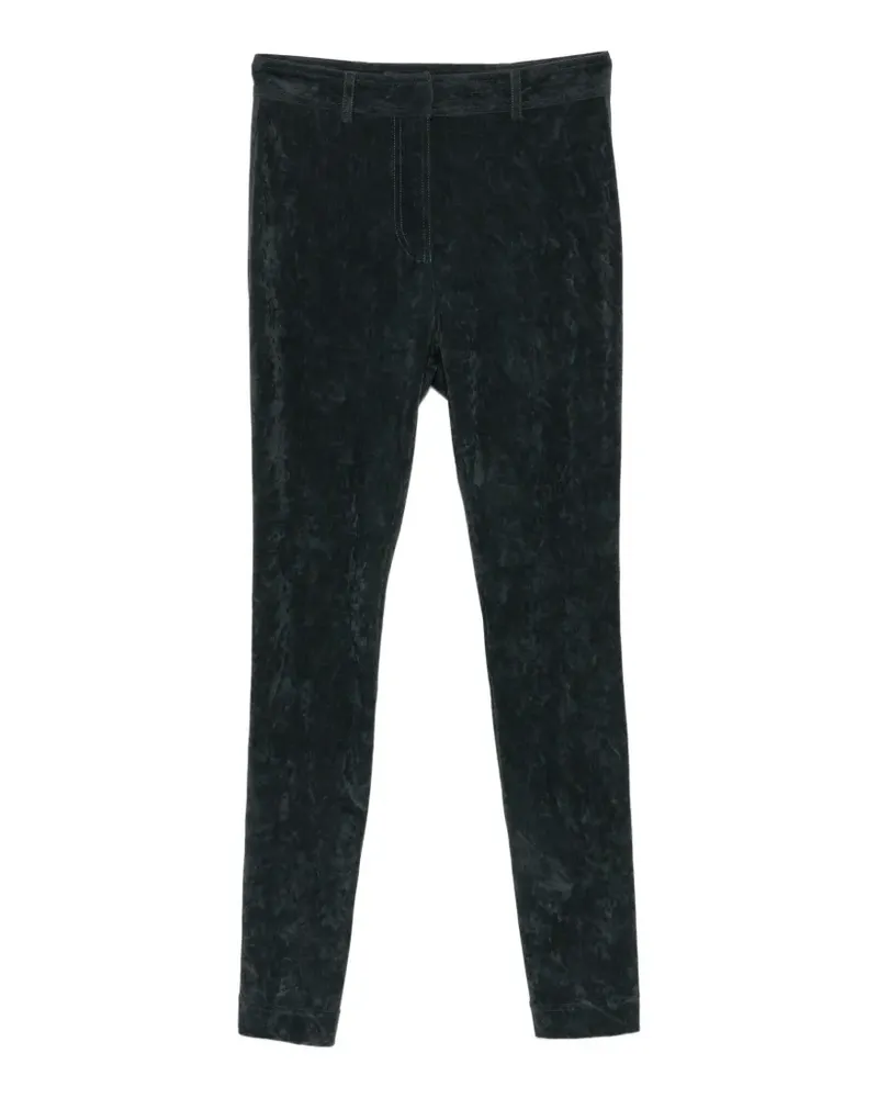 Alberta Ferretti Hose in Samtoptik - Grau Grau