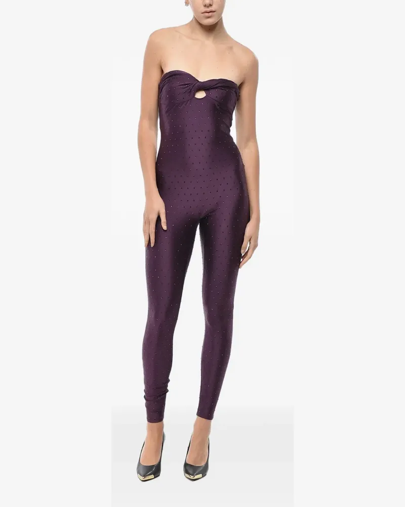 ANDAMANE strass-embellished strapless jumpsuit - Violett Violett