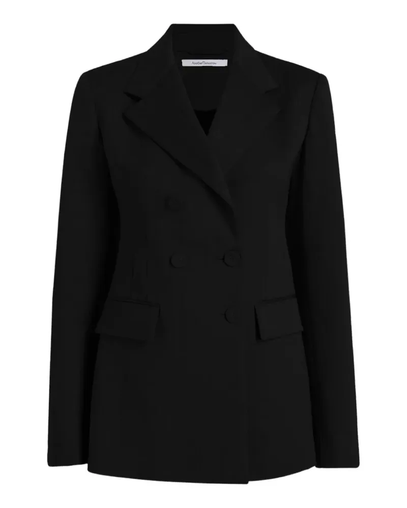 Another Tomorrow double-breasted structured blazer - Schwarz Schwarz