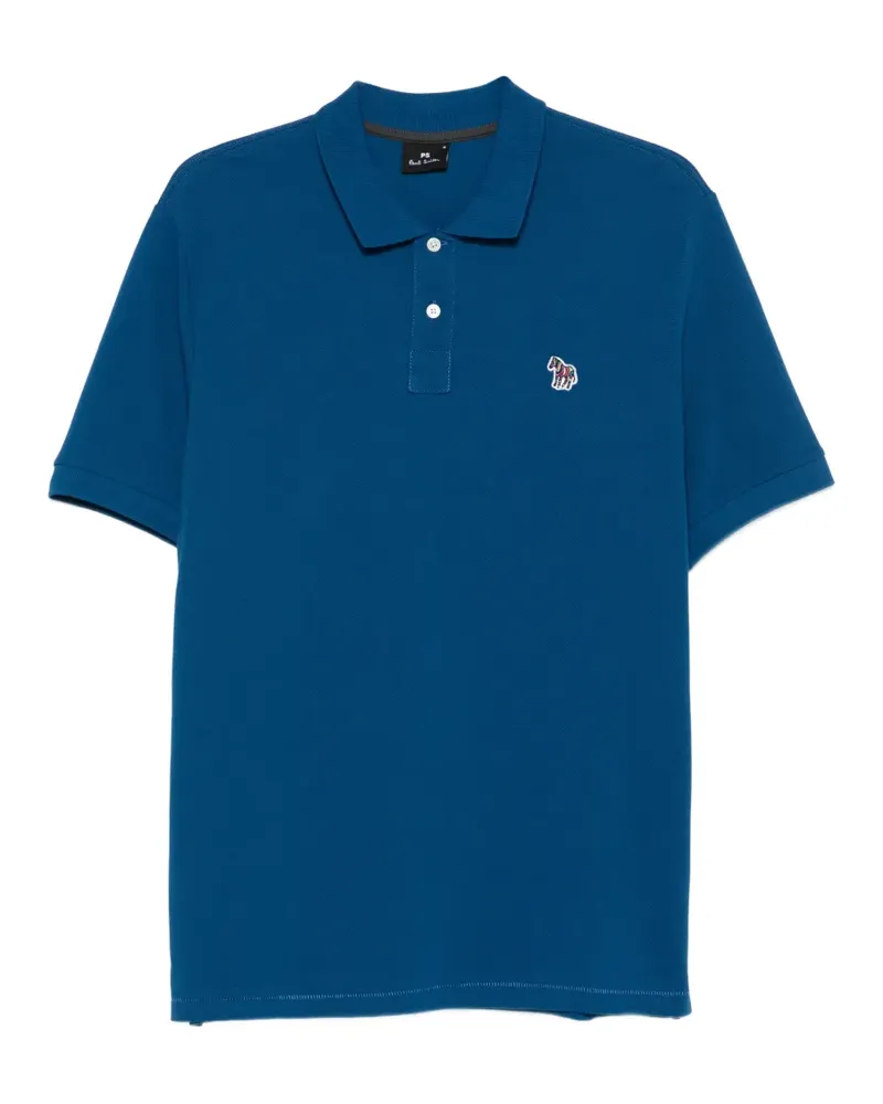 Paul Smith Poloshirt mit Zebra-Patch - Blau Blau