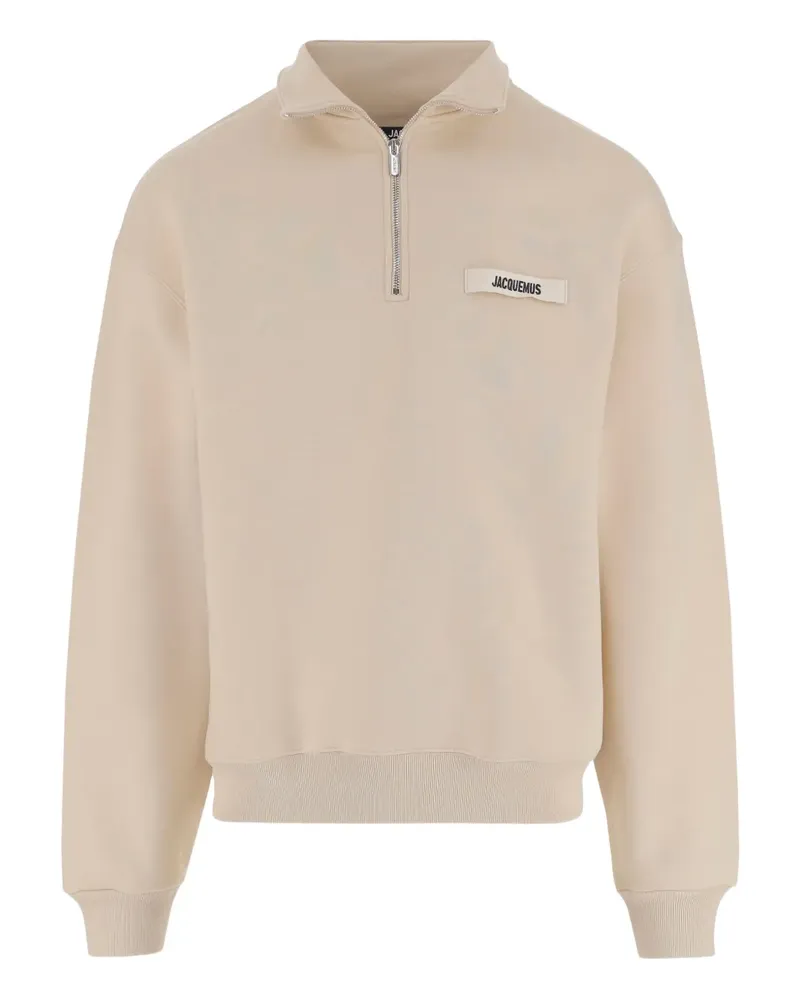 Jacquemus The Gros Grain Sweatshirt mit Stehkragen - Nude Nude