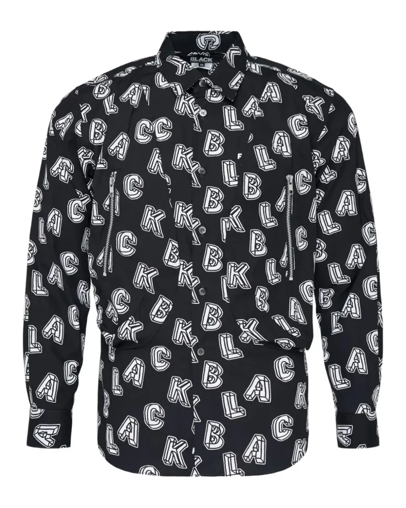 Comme des Garçons logo-print long-sleeve shirt - Schwarz Schwarz