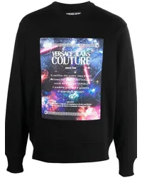 Versace Jeans Sweatshirt mit grafischem Print Schwarz