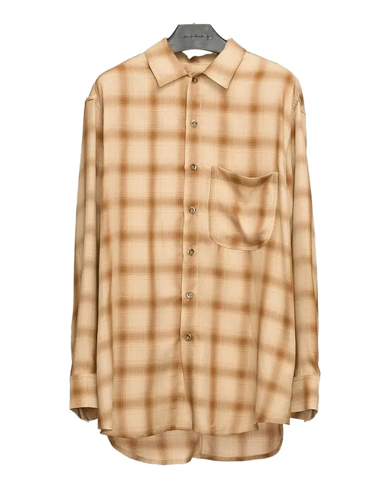 Song For The Mute ombre-check long-sleeve shirt - Nude Nude