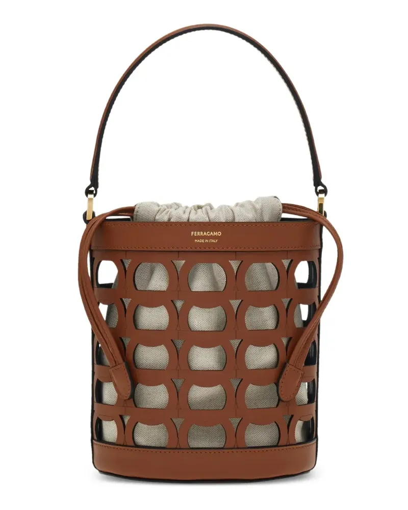 Ferragamo XS Beuteltasche mit Cut-Outs - Braun Braun