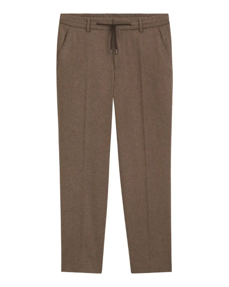 HUGO BOSS Tapered-Hose mit Kordelzug - Braun Braun