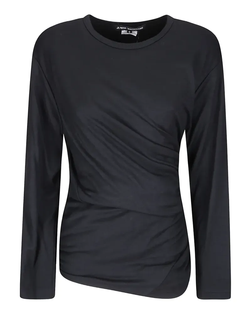 Junya Watanabe ruched long-sleeve T-shirt - Schwarz Schwarz