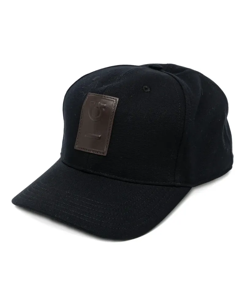Ferragamo logo-patch cotton cap - Schwarz Schwarz