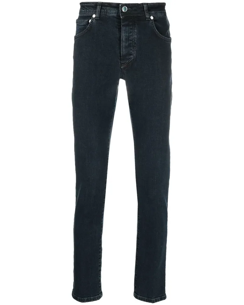 BARBA Klassische Slim-Fit-Jeans - Blau Blau