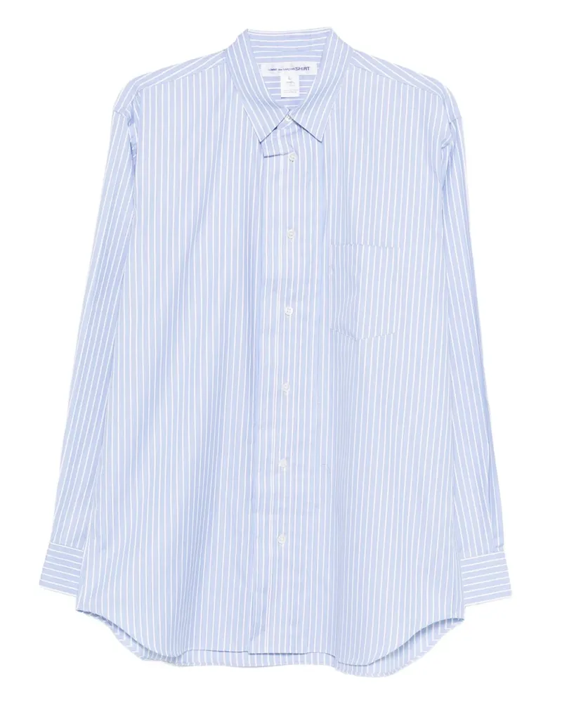 Comme des Garçons Gestreiftes Hemd mit Tasche - Blau Blau