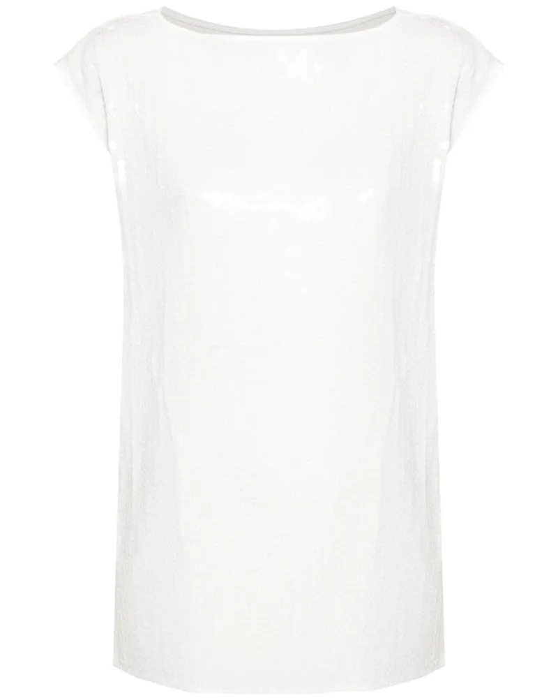 Junya Watanabe Top mit Pailletten - Weiß Weiß