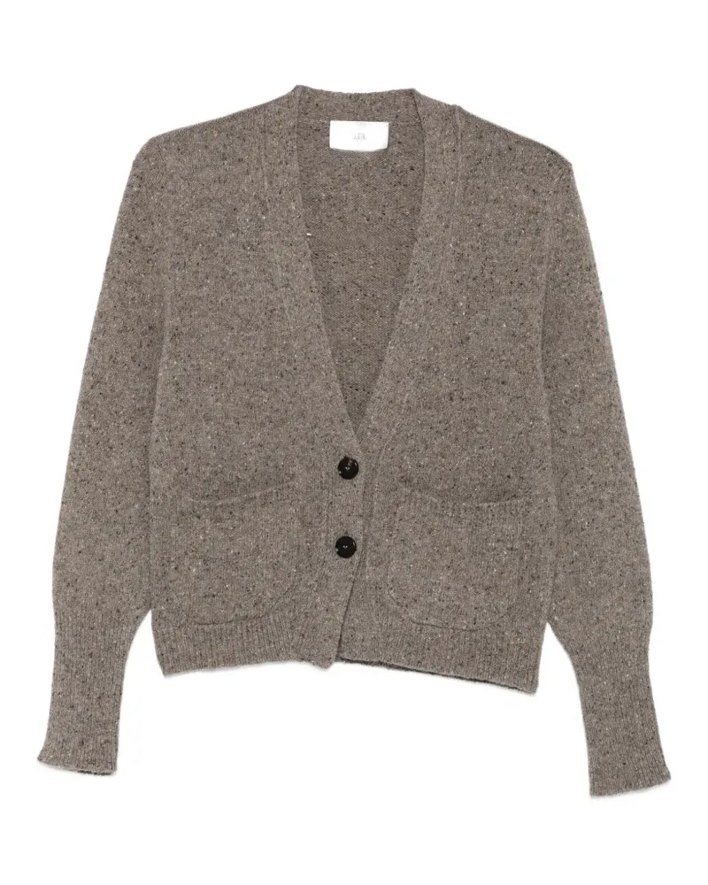 SOLOTRE flecked V-neck cardigan - Braun Braun