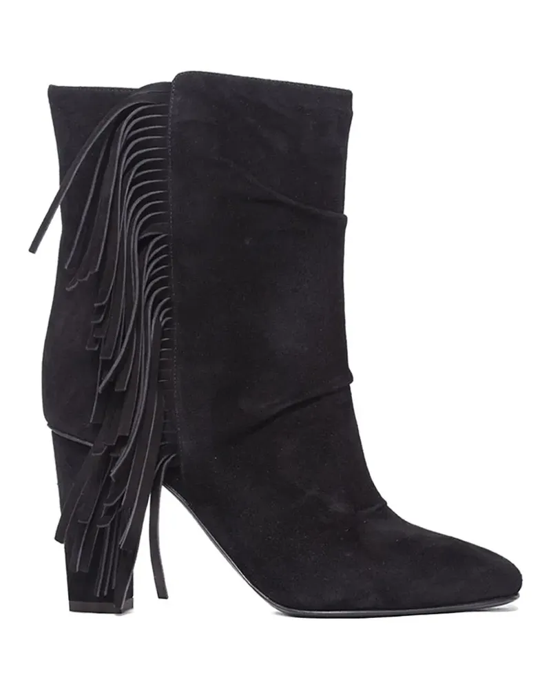 Giuseppe Zanotti fringed suede boots - Schwarz Schwarz