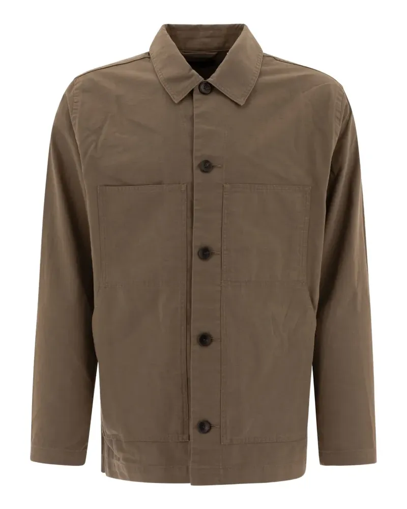 Vince button-front patch-pocket jacket - Braun Braun