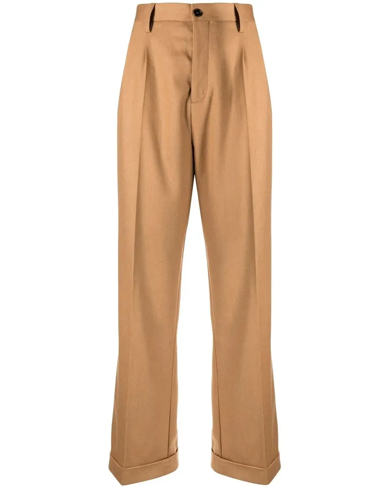 Marni High-Waist-Hose mit weitem Bein - Braun Braun