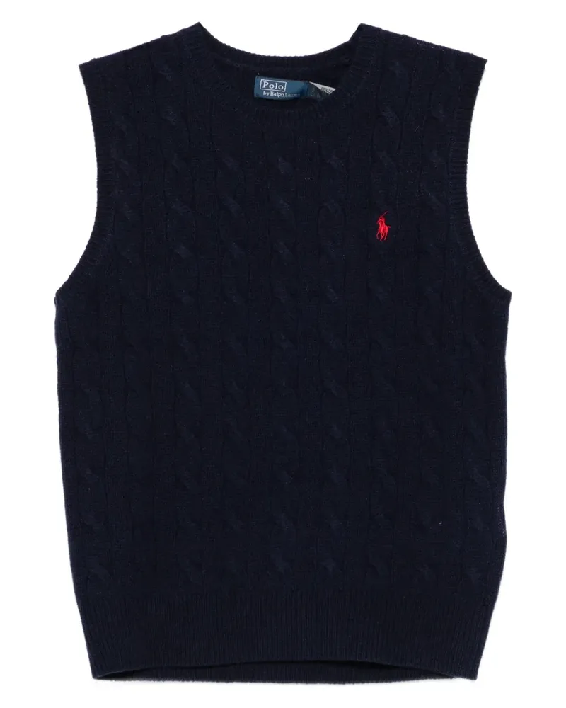 Ralph Lauren Pullunder mit Zopfmuster - Blau Blau