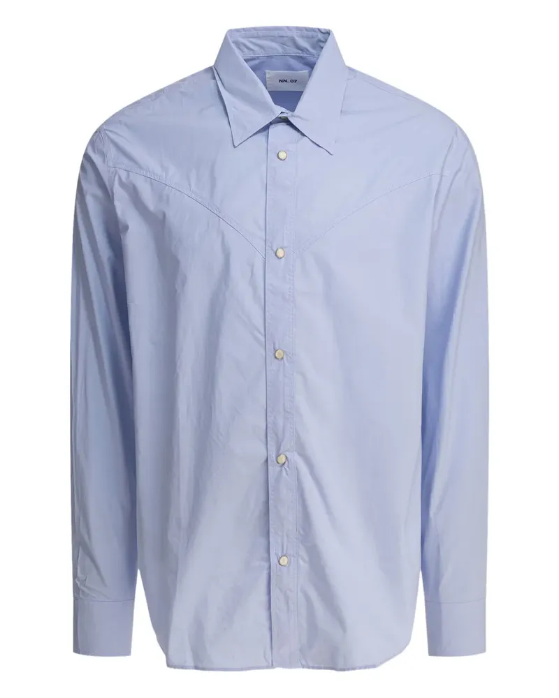 NN 07 Hemd aus Bio-Baumwolle - Blau Blau