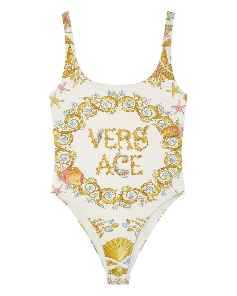 Versace Underwater Barocco Badeanzug - Gold Gold