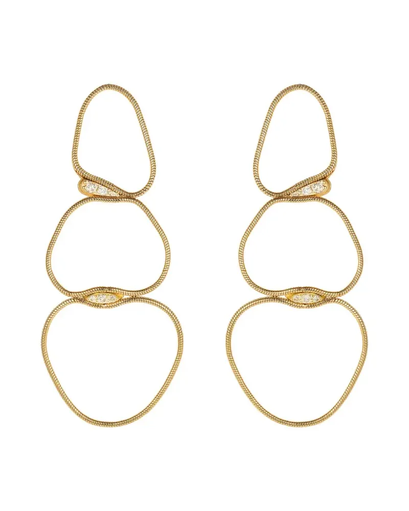 Fernando Jorge 18kt FLuid Gelbgoldohrringe mit Diamanten Gold
