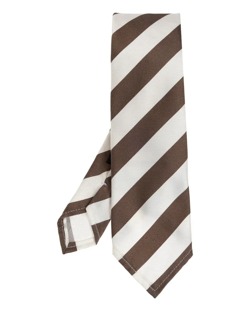 Dsquared2 striped silk tie - Weiß Weiß