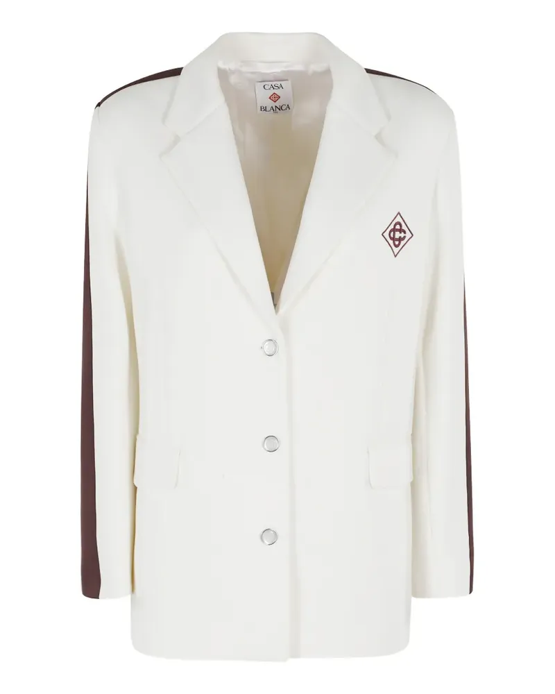 Casablanca Paris Gestreifter Blazer - Weiß Weiß