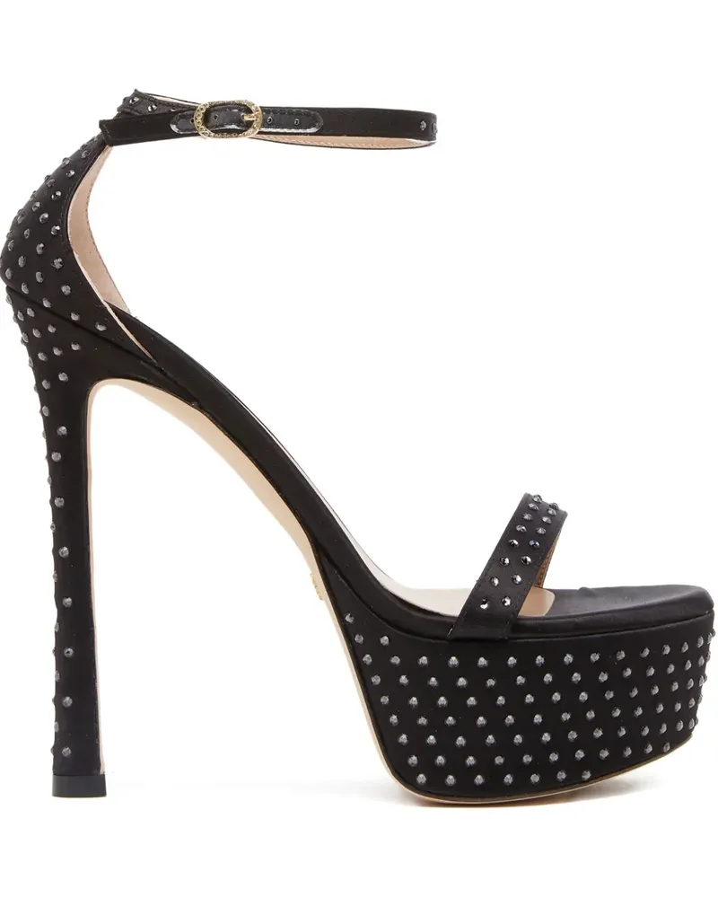 Stuart Weitzman 145mm Nudistcurve Hollywood crystal-embellished sandals - Schwarz Schwarz