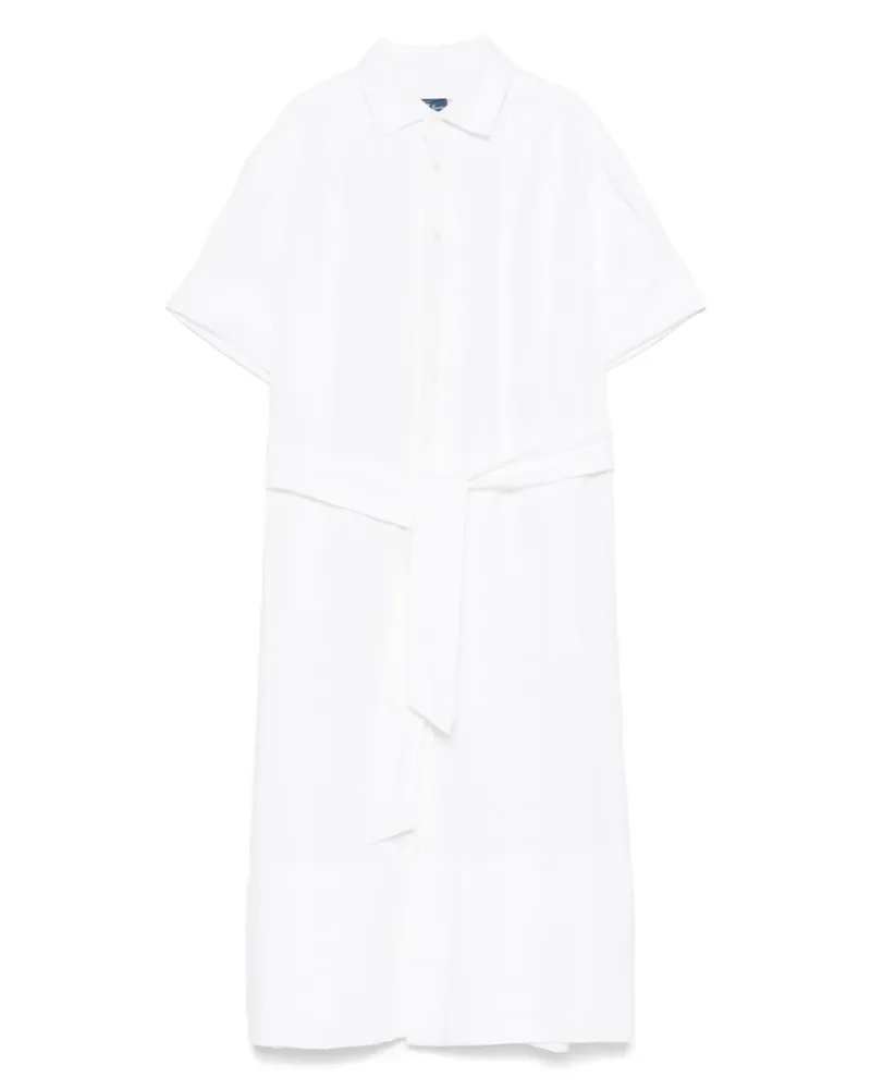 Ralph Lauren Leinenkleid mit Gürtel - Weiß Weiß