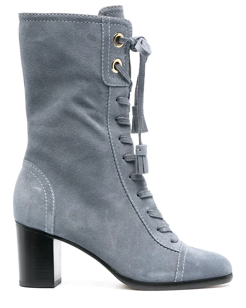 Alberta Ferretti Schnürstiefel 65mm - Blau Blau