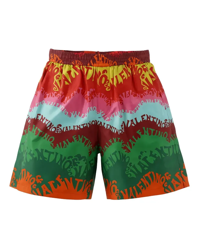 Valentino Garavani Shorts mit Logo-Print - Rot Rot