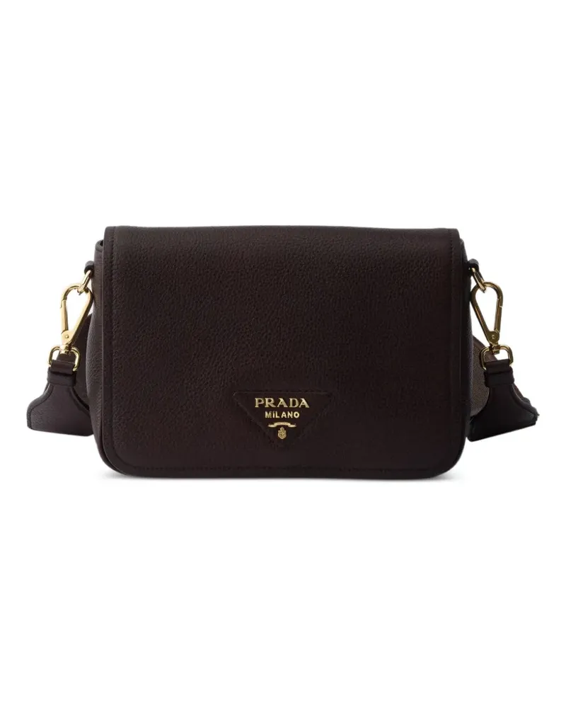 Prada Schultertasche aus Leder - Braun Braun