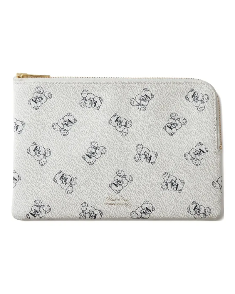 Undercover Clutch mit Bären-Print - Weiß Weiß