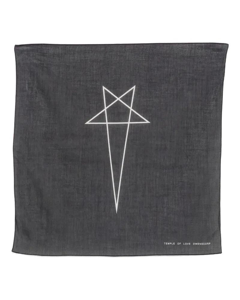DRKSHDW by Rick Owens Pentagram Schal mit Logo-Print - Schwarz Schwarz