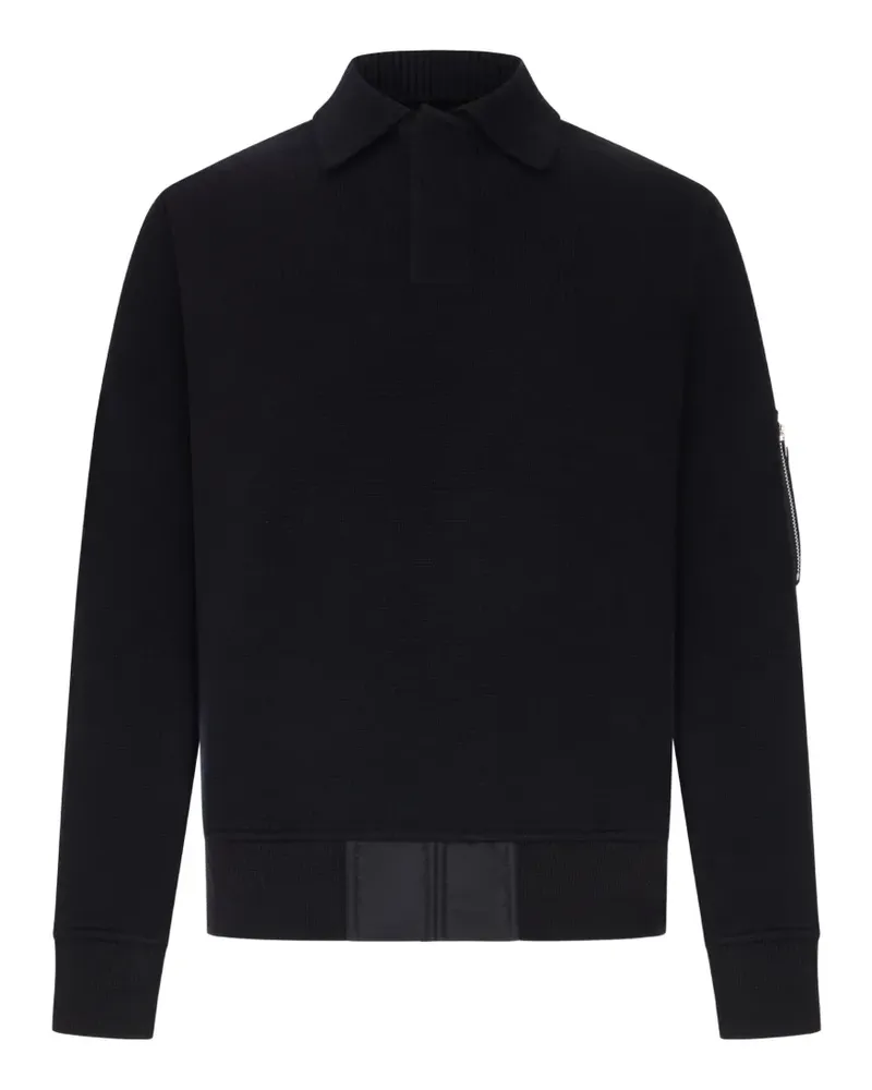 Sacai Pullover mit Reißverschluss-Tasche - Schwarz Schwarz