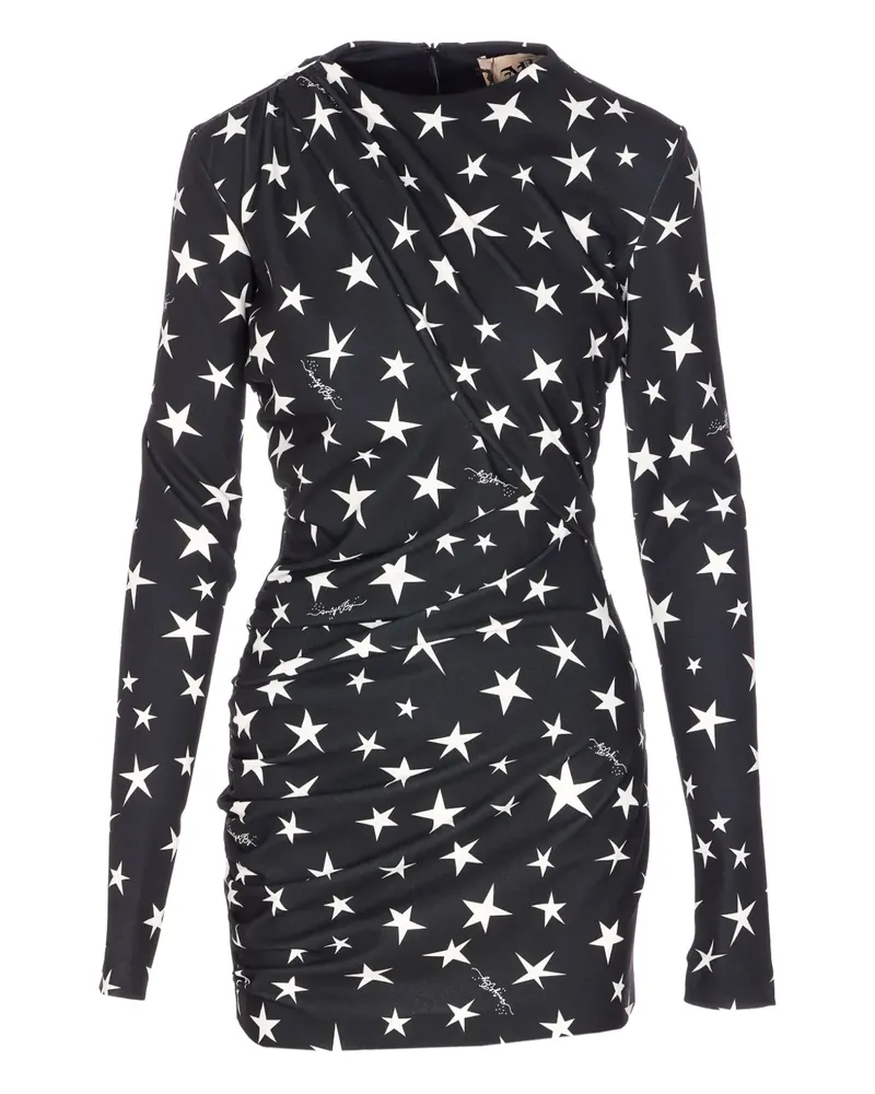 Aniye By star-print long-sleeve mini dress - Schwarz Schwarz