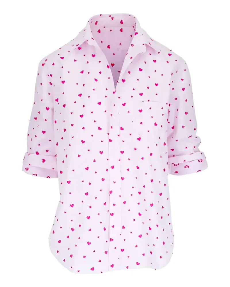 Frank & Eileen Eileen heart-print shirt - Rosa Rosa