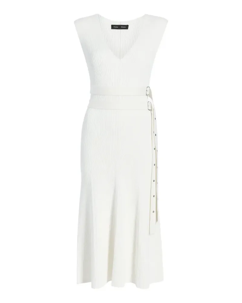 Proenza Schouler Madeline Midikleid - Weiß Weiß