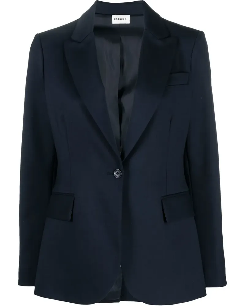 P.A.R.O.S.H. Blazer mit steigendem Revers - Blau Blau