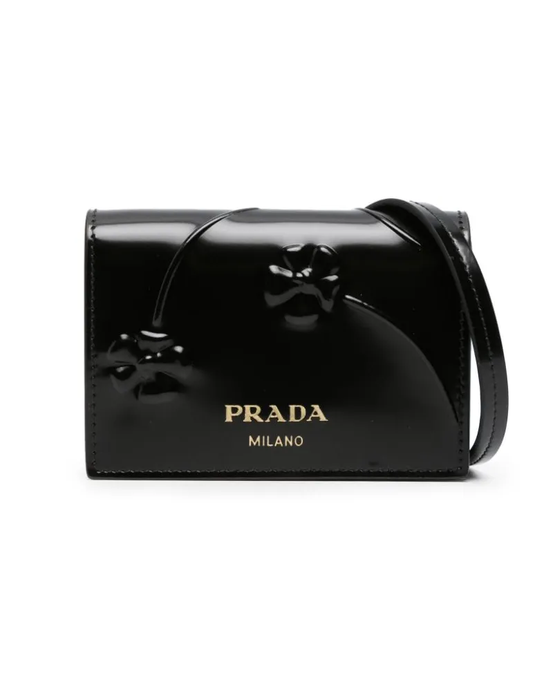 Prada Portemonnaie mit Prägung - Schwarz Schwarz