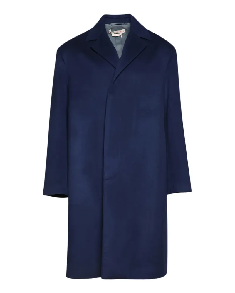 Marni notched coat - Blau Blau